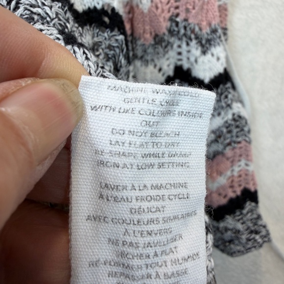 Warehouse one Crochet Tank Top Womens Size Small White Pink Girlie Carnival - Picture 5 of 8